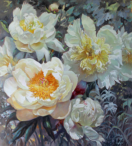 Zoe Feng nz flower artist, oil paintings